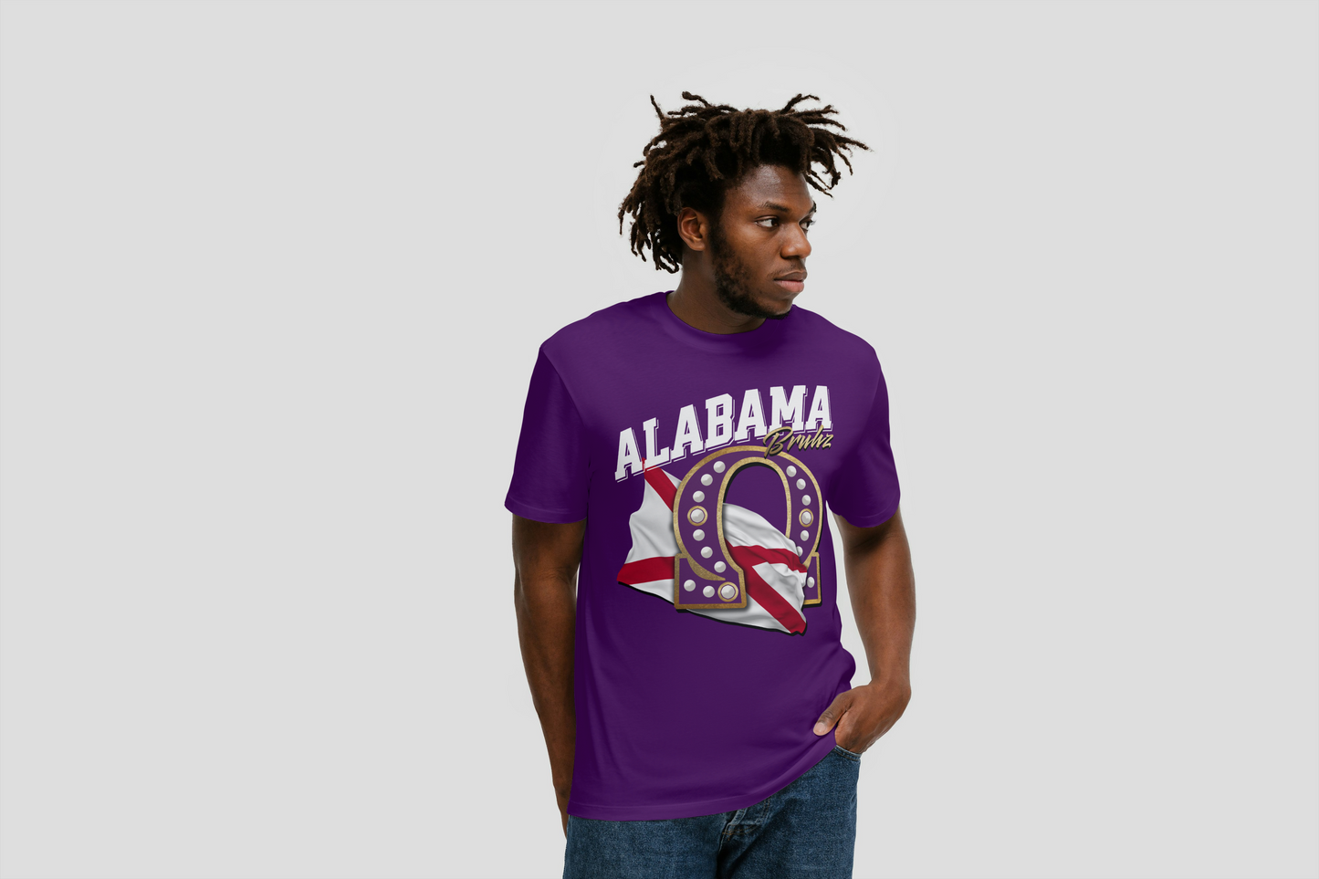 BRUHZ REP YOUR STATE DESIGN CUSTOMIZED WITH STATE OF CHOICE (PLEASE LIST THE STATE THAT YOU WOULD LIKE IN THE ORDER NOTE BOX ON THE CHECKOUT PAGE)  DESIGN BY WAYMAKER DESIGNS INC.