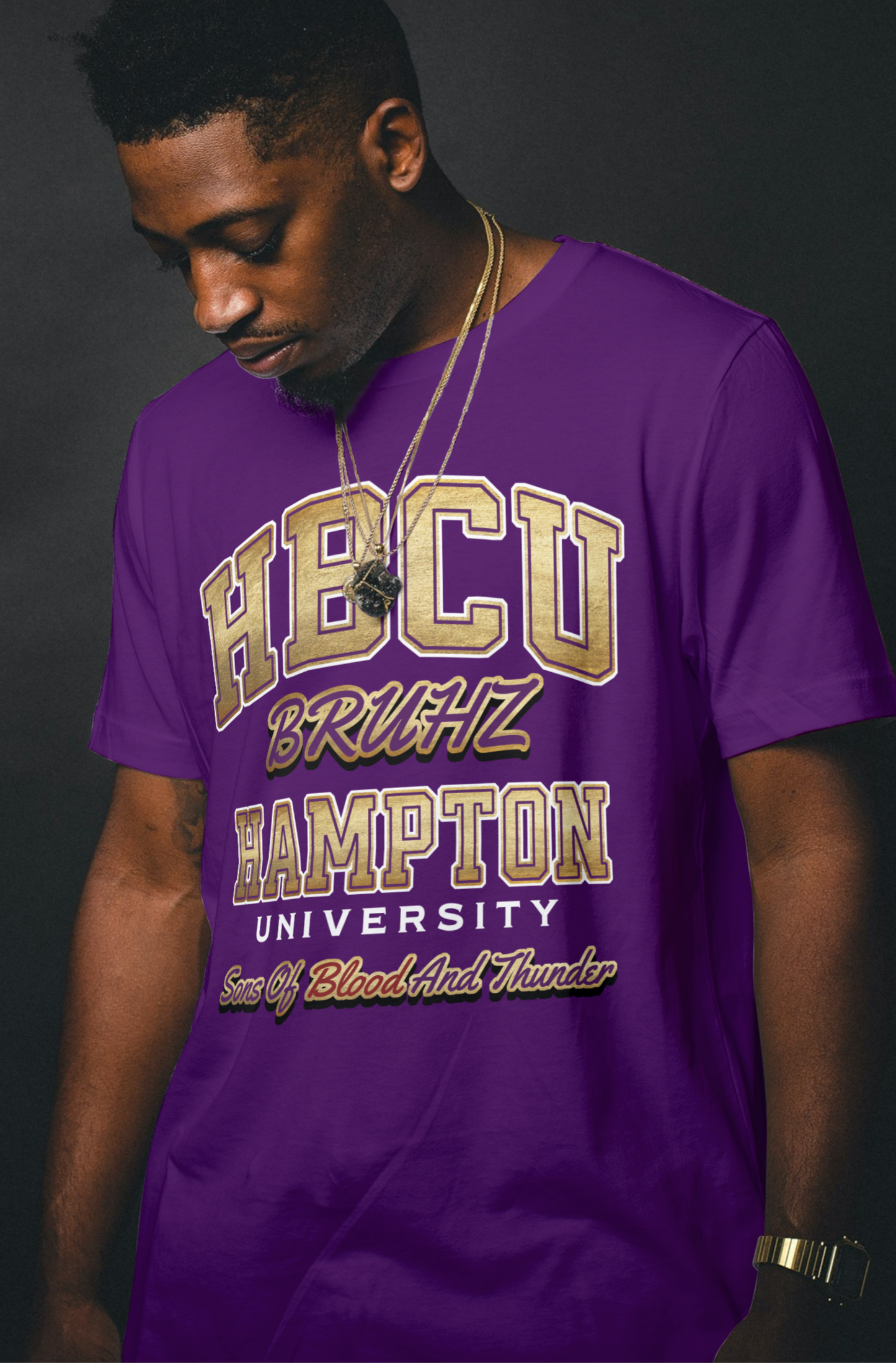 HBCU BRUHZ CUSTOMIZED (PLEASE LIST THE HBCU SCHOOL NAME THAT YOU WOULD LIKE IN THE ORDER NOTE BOX ON THE CHECKOUT PAGE)  DESIGN BY WAYMAKER DESIGNS INC.
